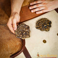 Gorgona Medusa Latón Antiguo Decoración - Imagen 1