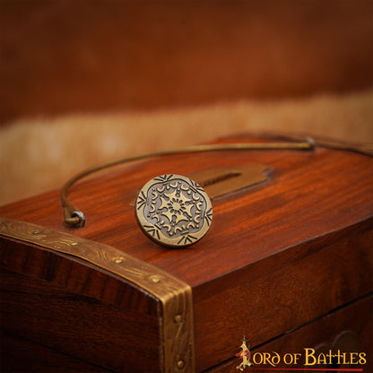Botón Decorativo de Latón con Motivo Floral Medieval - Cierre Trasero de Remache - Imagen 13