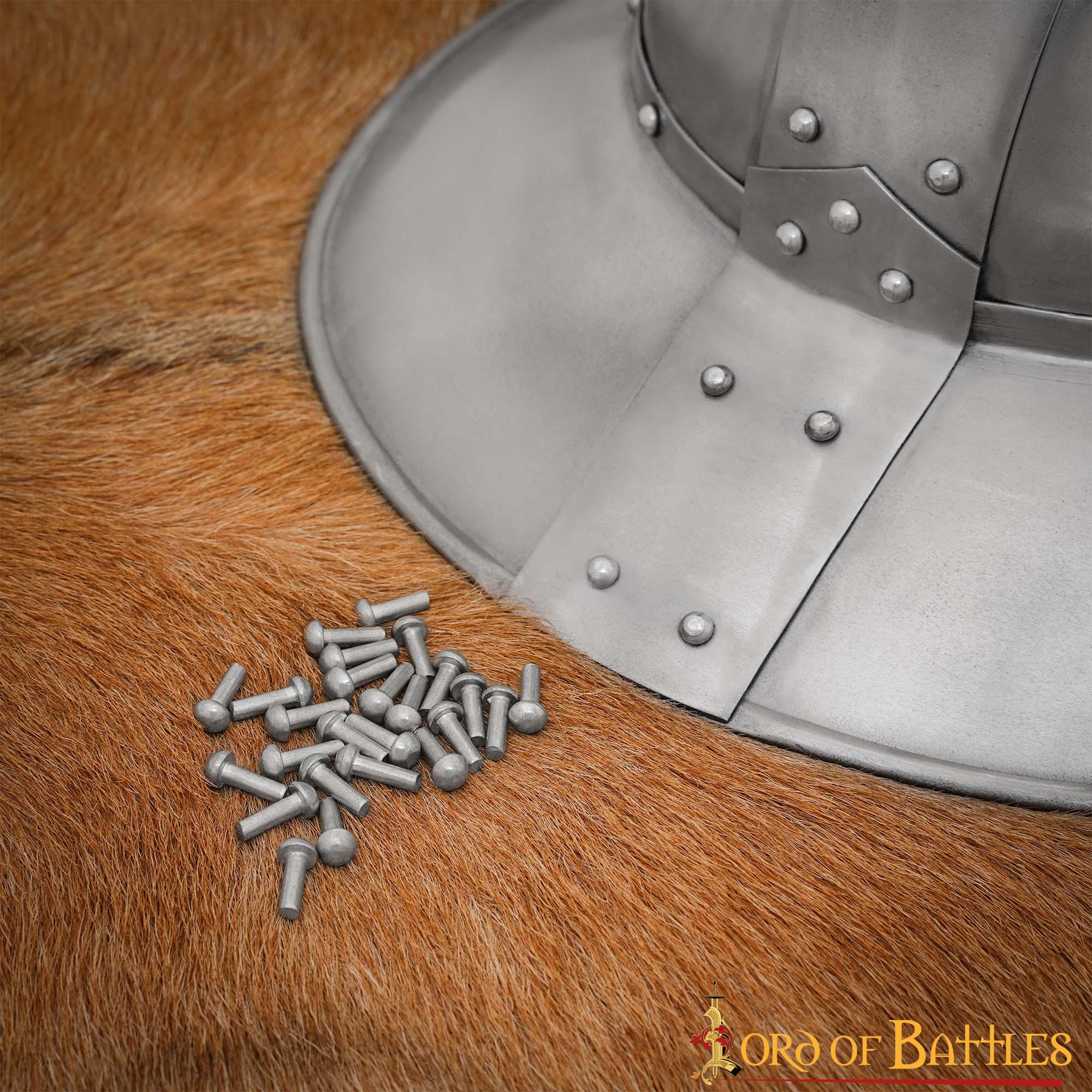 Remaches de Cabeza de Seta - Juego de 25 Remaches de Cúpula para Armaduras y Marroquinería - 16 Mm de Longitud Total - Imagen 9