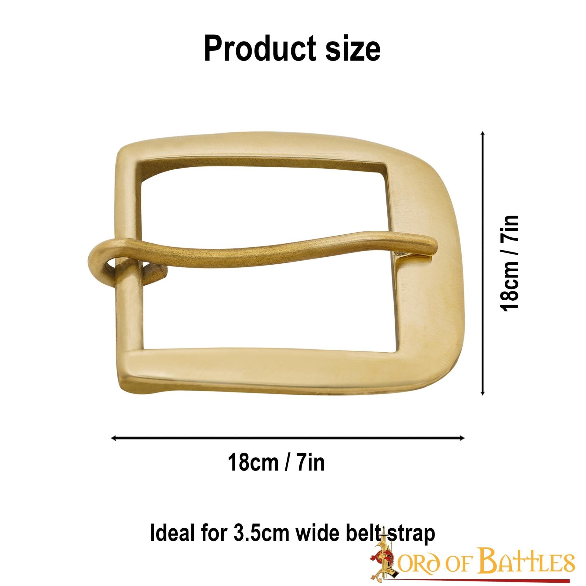 Hebilla Medieval de Latón para Cinturón - Marco Ancho para Marroquinería Histórica - Imagen 9