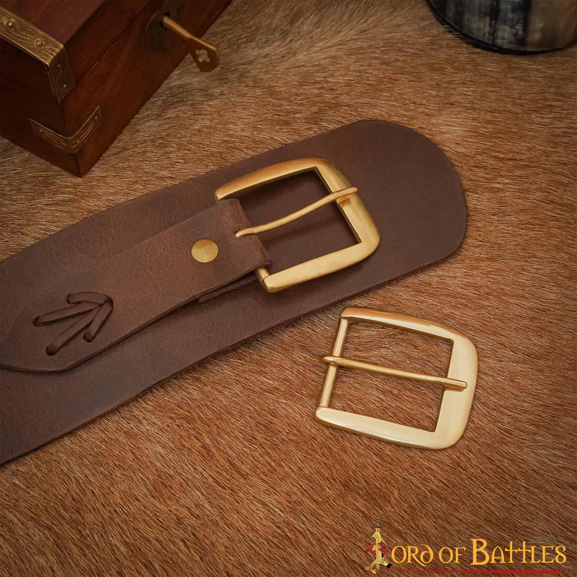 Hebilla Medieval de Latón para Cinturón - Marco Ancho para Marroquinería Histórica - Imagen 10