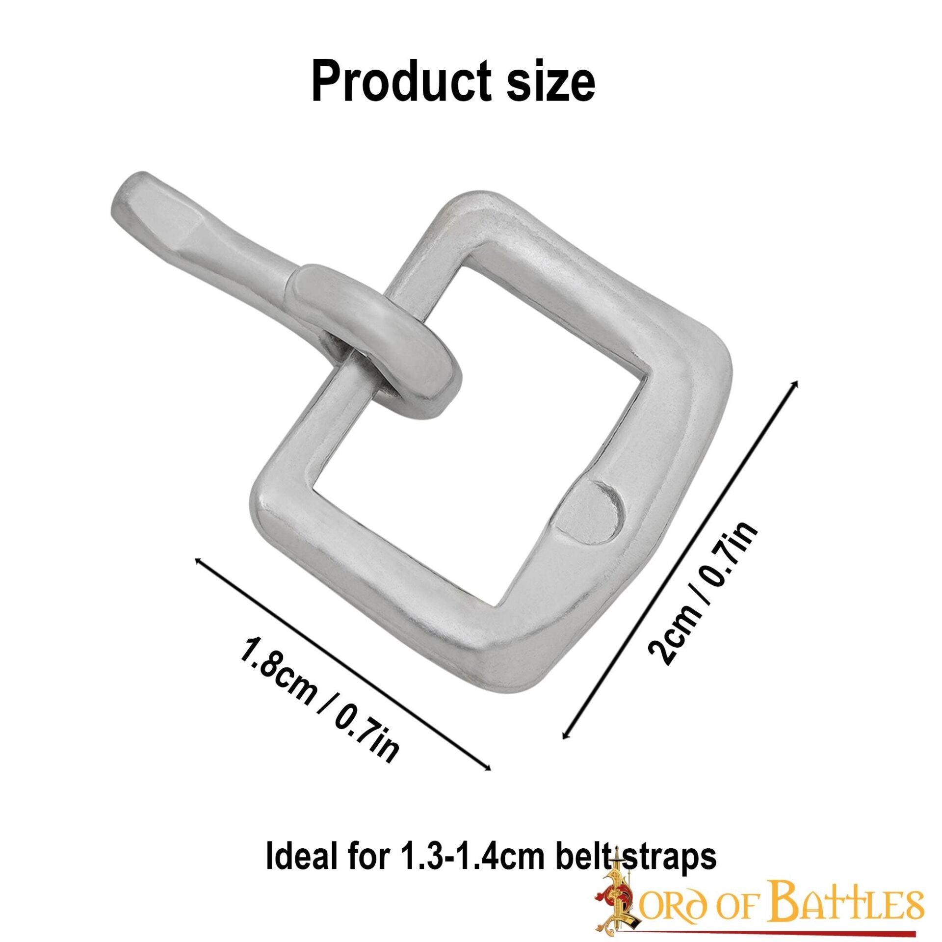 Hebillas Medievales Niqueladas del Siglo Xiv - Juego de 3 Cierres de Acero para Cinturones, Armaduras y Artesanía de Cuero - Imagen 9