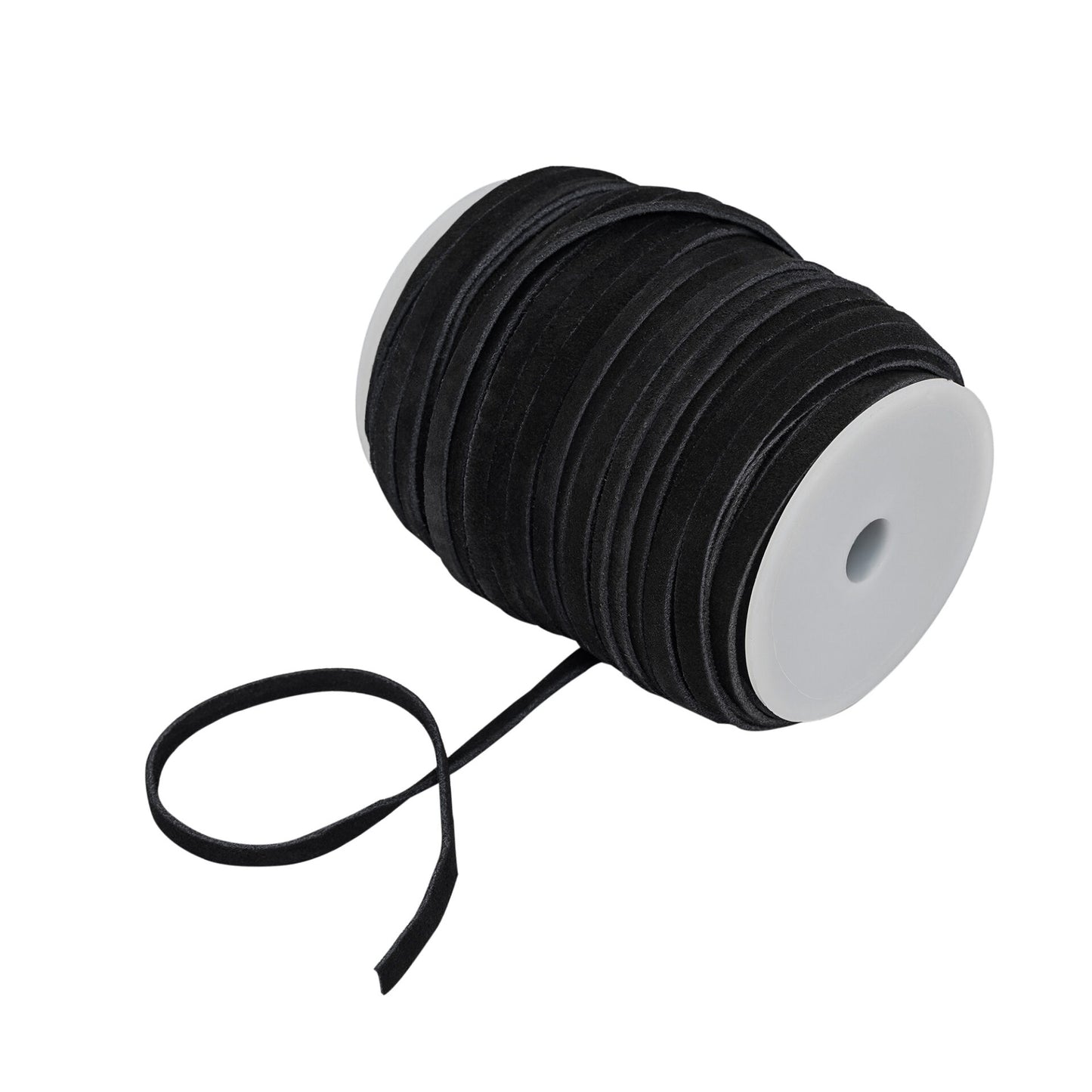 Carrete de Cordón de Cuero de 50 M, Negro - Imagen 1