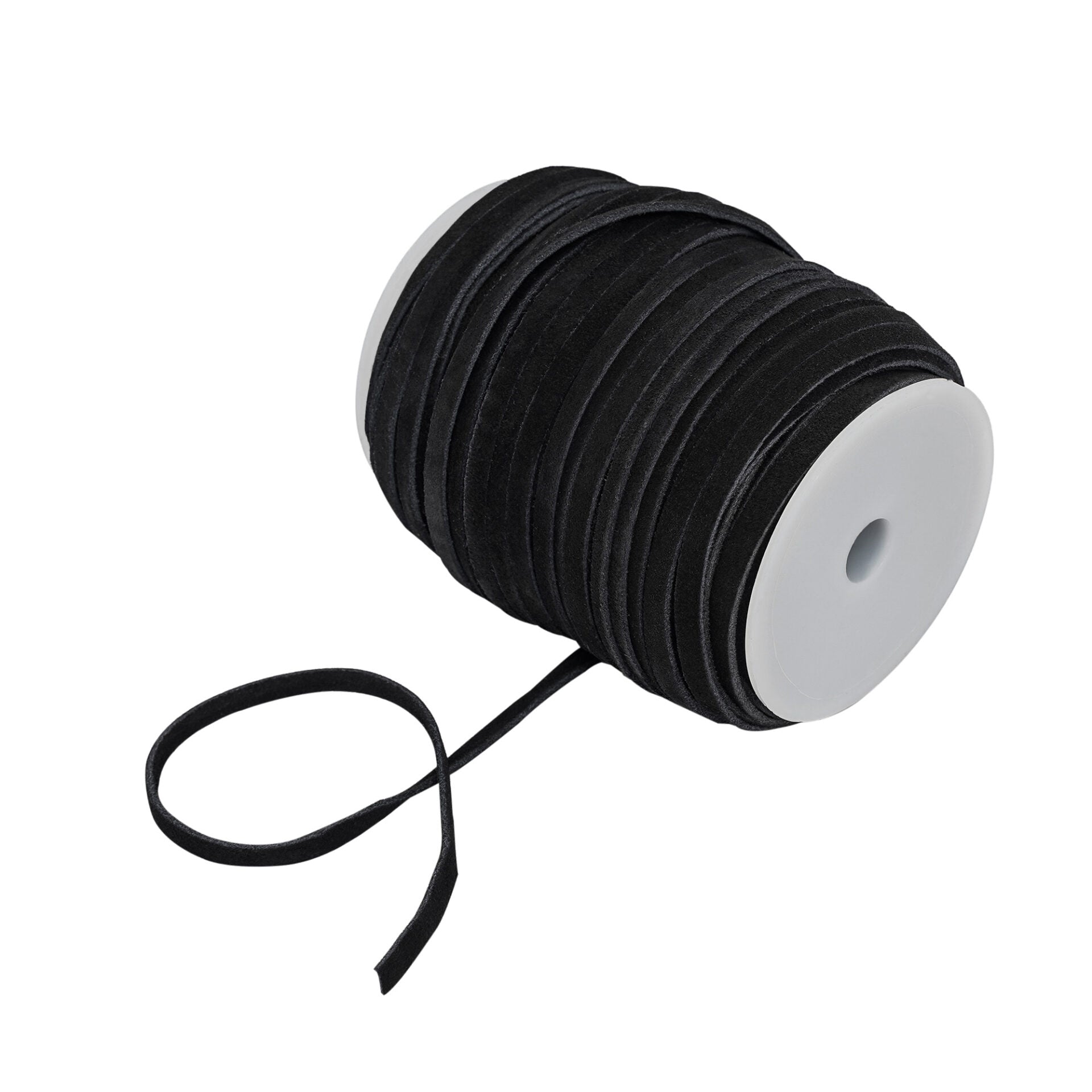 Carrete de Cordón de Cuero de 50 M, Negro - Imagen 1