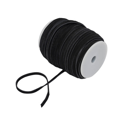 Carrete de Cordón de Cuero de 50 M, Negro - Imagen 1