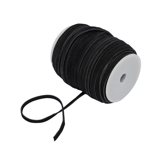 Carrete de Cordón de Cuero de 50 M, Negro - Imagen 1