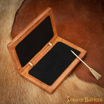 Tabla de Cera Medieval de Madera con Estilete de Latón - Imagen 13
