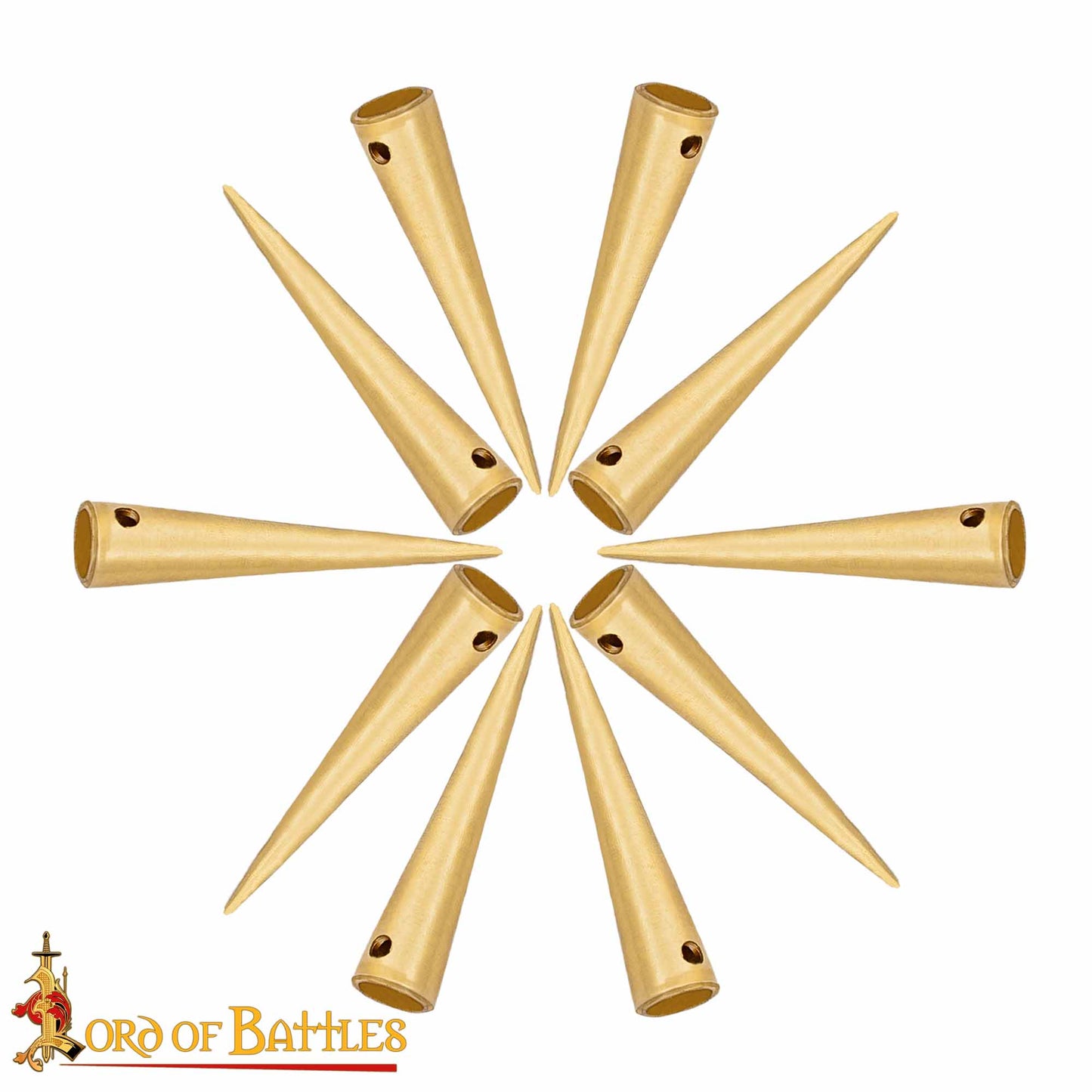 Aiglets Medievales de Latón - Juego de 10 Puntas de Cordón Resistentes (2,6 Cm) - Imagen 14