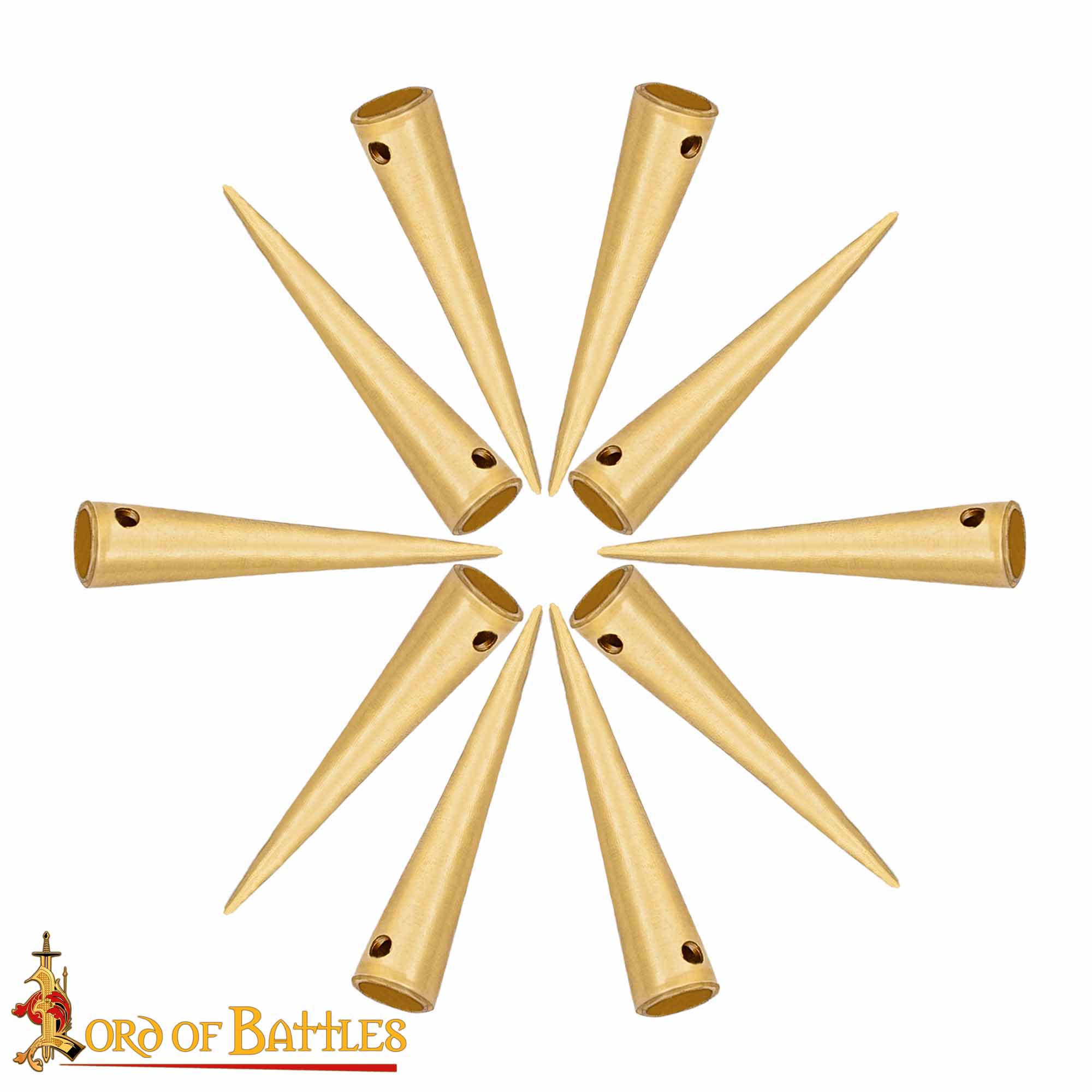 Aiglets Medievales de Latón - Juego de 10 Puntas de Cordón Resistentes (2,6 Cm) - Imagen 14