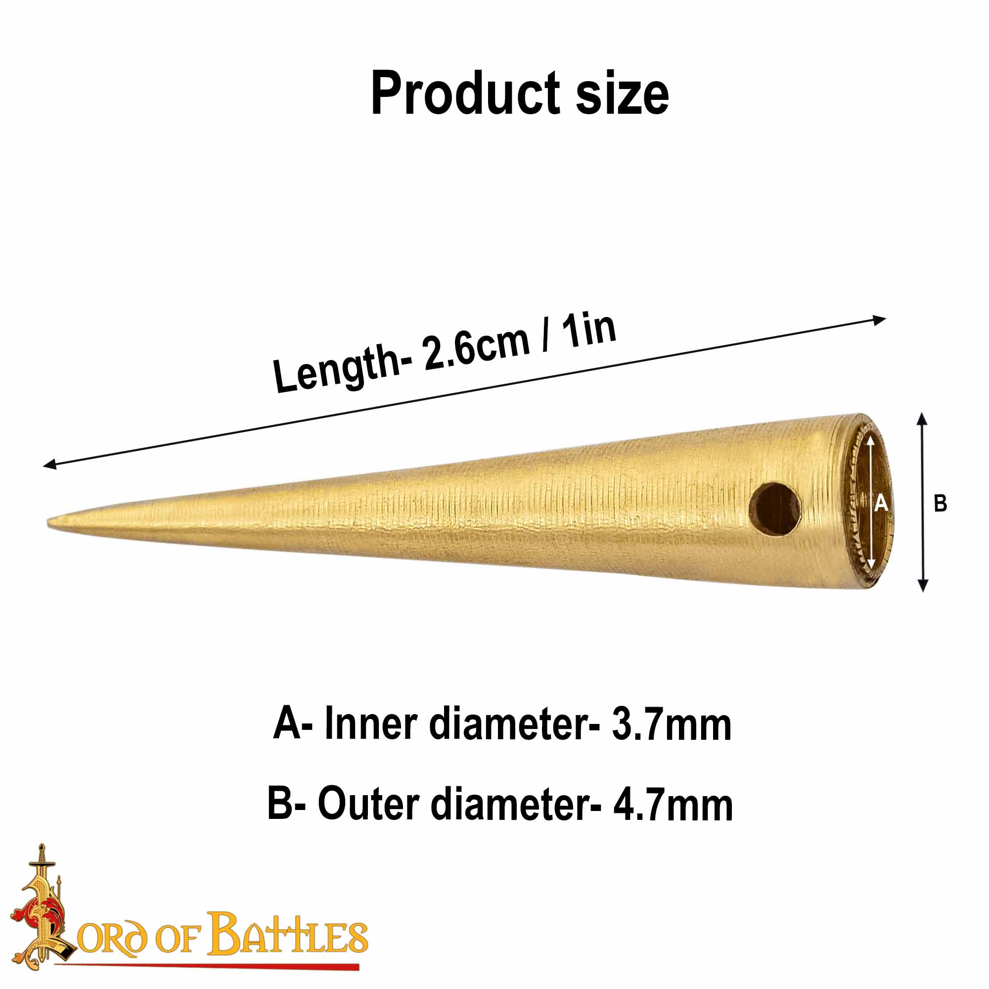Aiglets Medievales de Latón - Juego de 10 Puntas de Cordón Resistentes (2,6 Cm) - Imagen 11