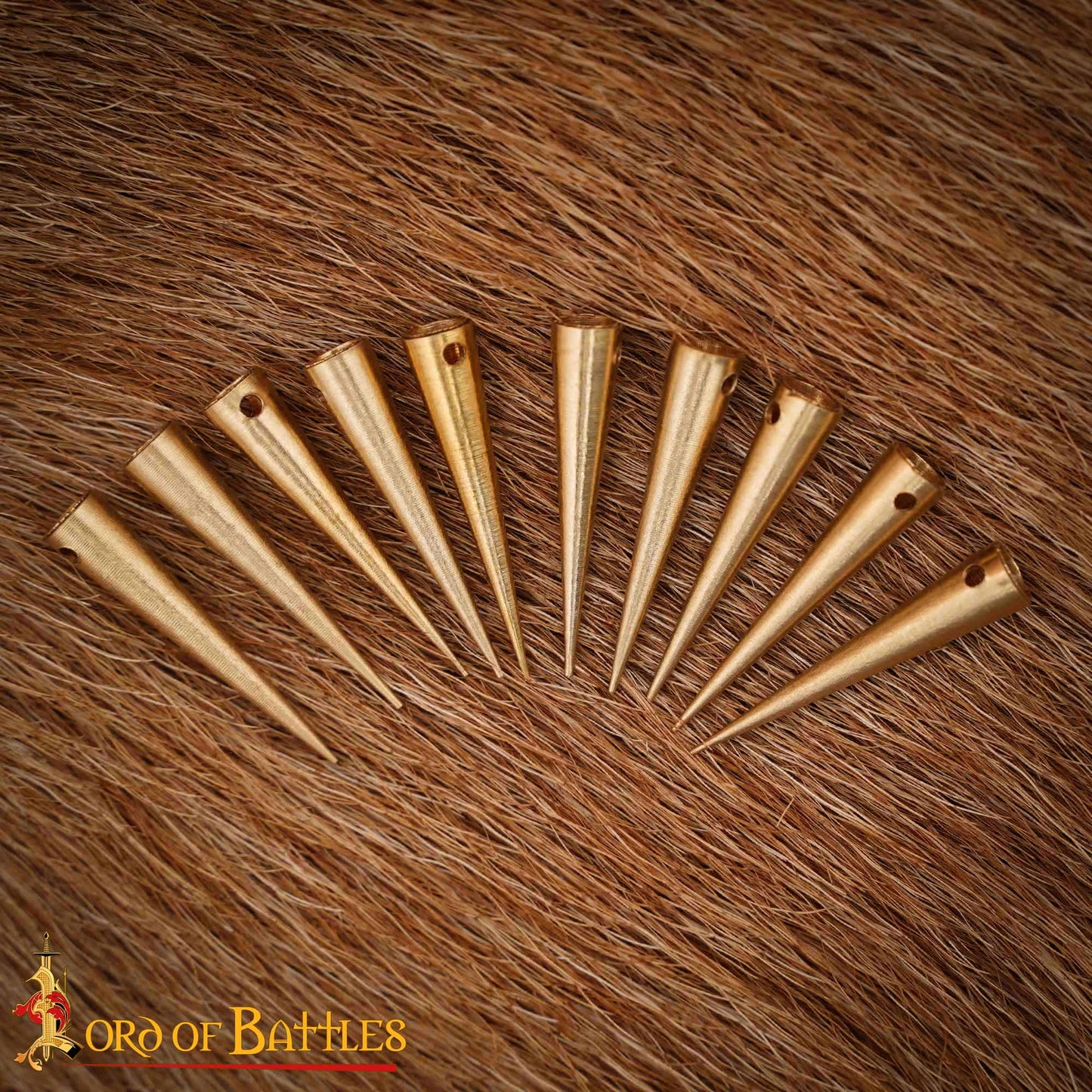 Aiglets Medievales de Latón - Juego de 10 Puntas de Cordón Resistentes (2,6 Cm) - Imagen 8