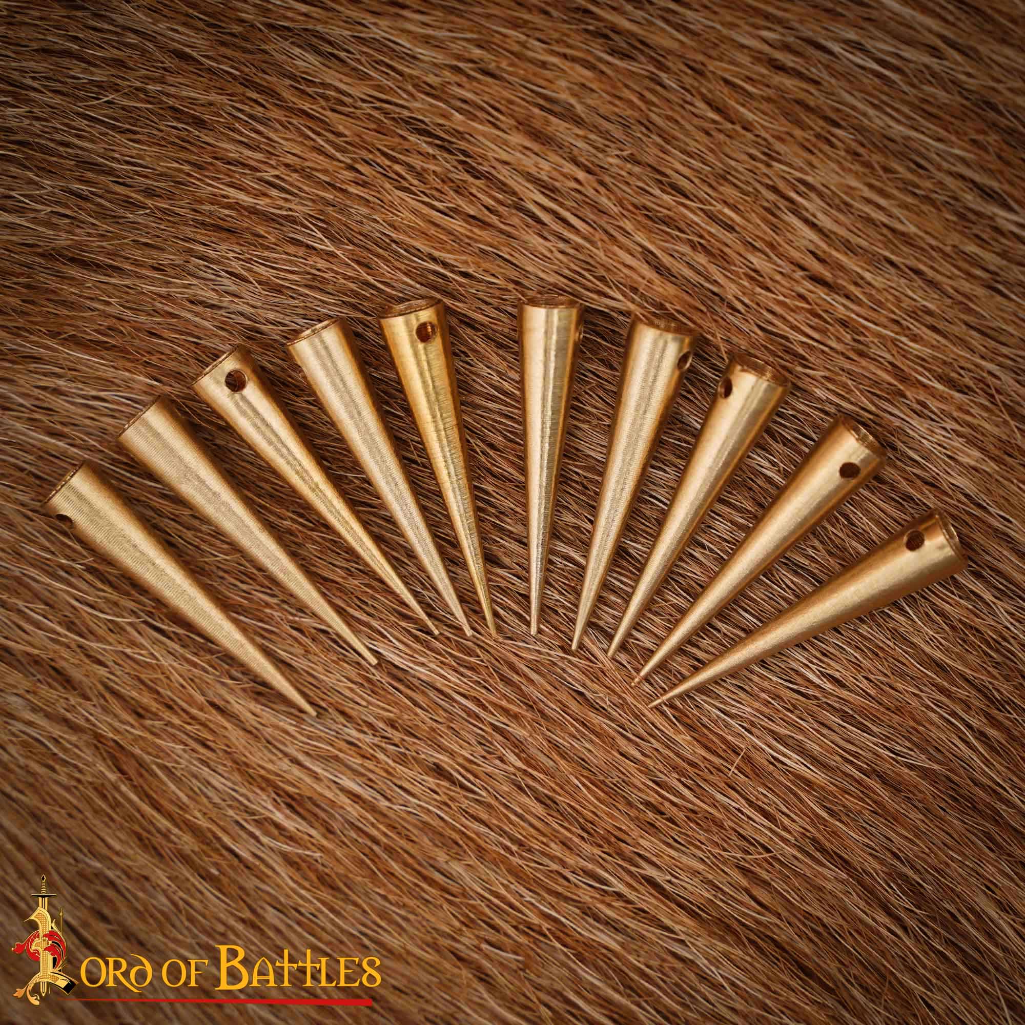 Aiglets Medievales de Latón - Juego de 10 Puntas de Cordón Resistentes (2,6 Cm) - Imagen 8