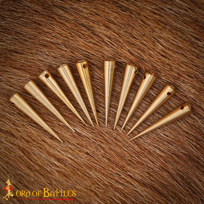 Aiglets Medievales de Latón - Juego de 10 Puntas de Cordón Resistentes (2,6 Cm) - Imagen 8