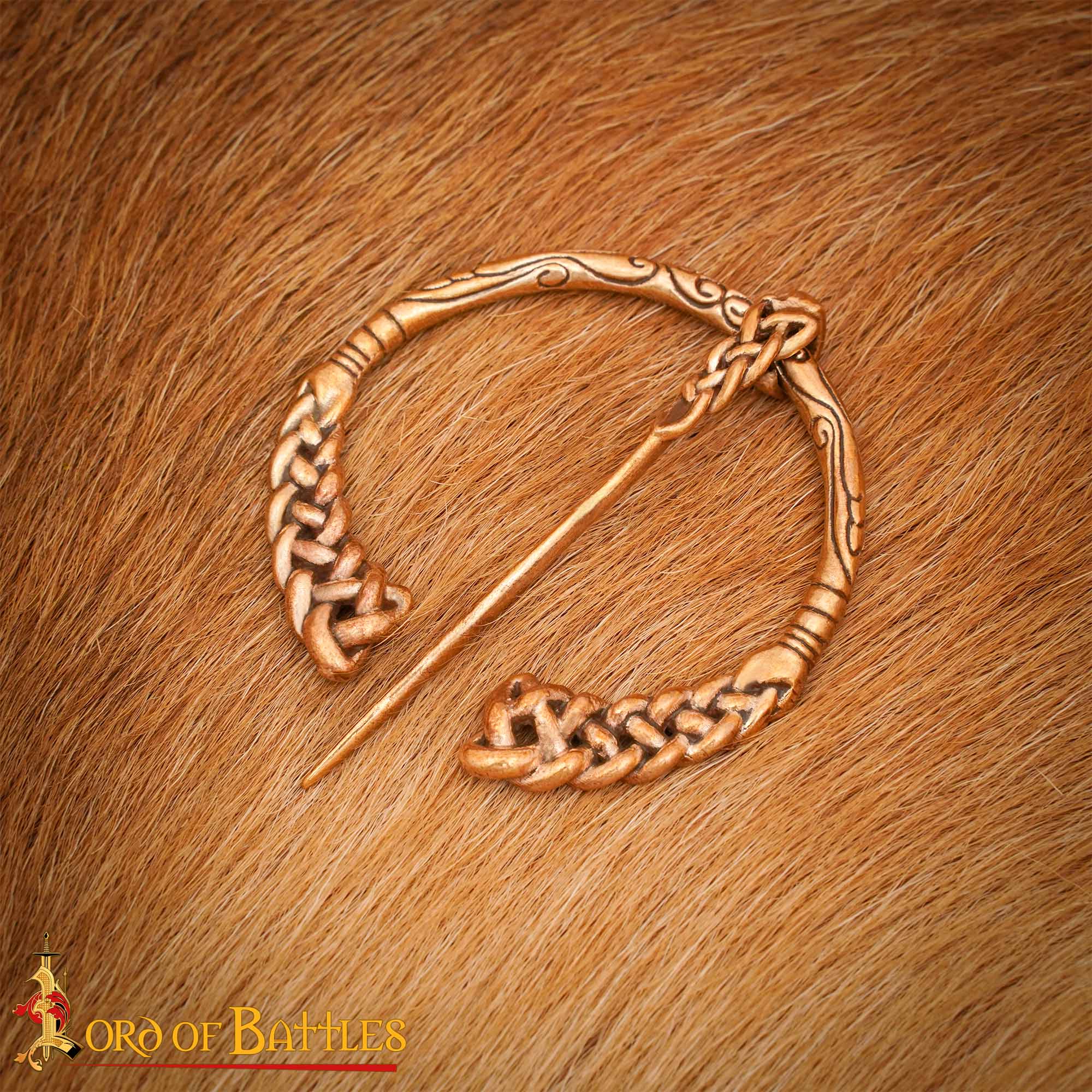 Broche Celta / Alfiler de Capa Bronce Fundido a la Cera Perdida - Imagen 2