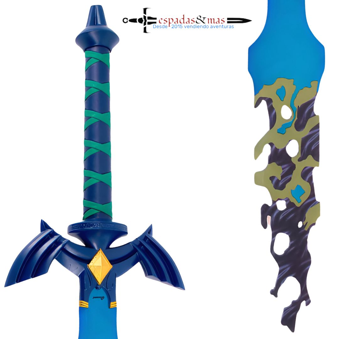Detalles de la Espada Maestra de Zelda Tears of Kingdom como la del Videojuego. Una espada de fantasía vendida por Espadas y más