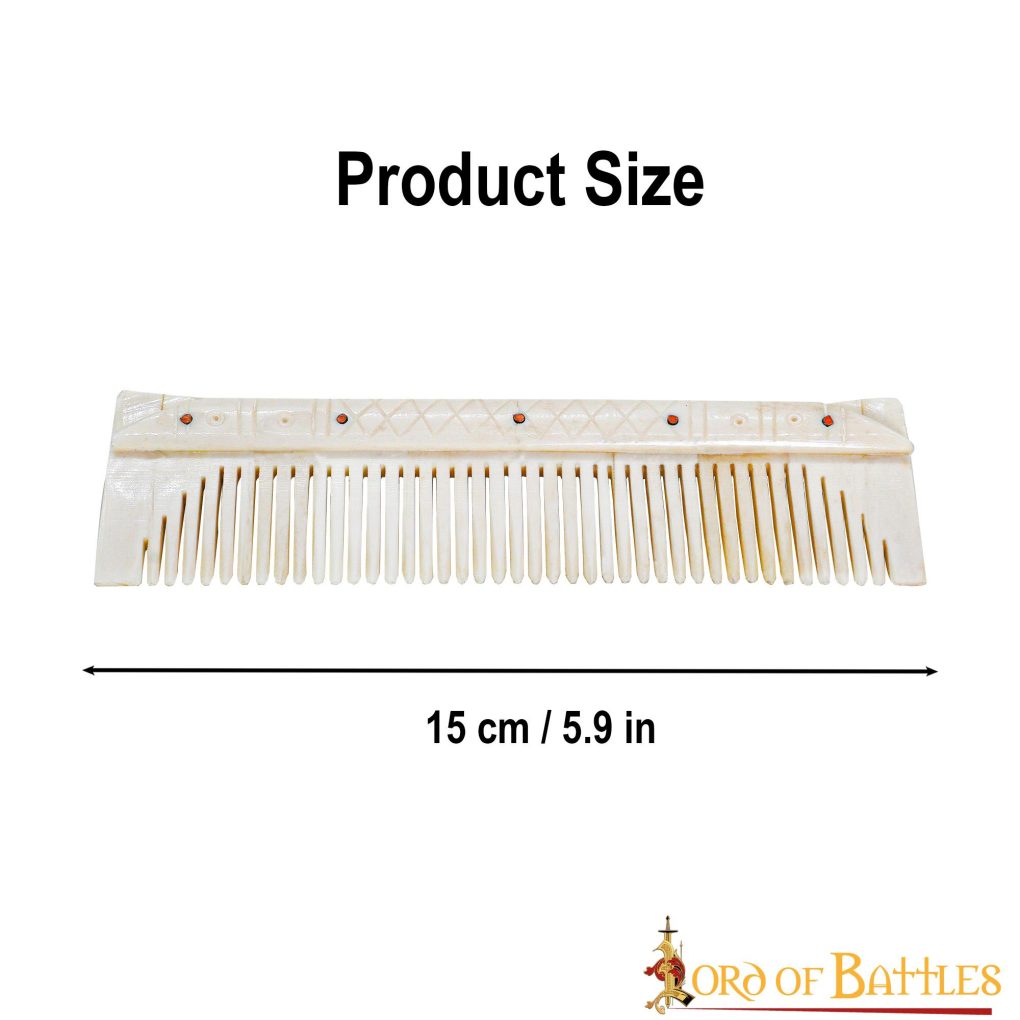 Peine Medieval de Hueso Auténtico Accesorio Artesanal de Hueso Auténtico - Imagen 3