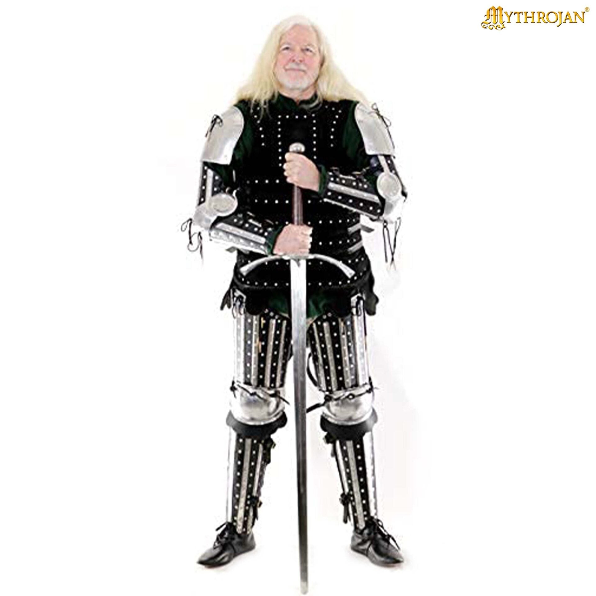 Mythrojan C55 Siglo Xiv Armadura Férula/protector Pierna Inferior - Imagen 3