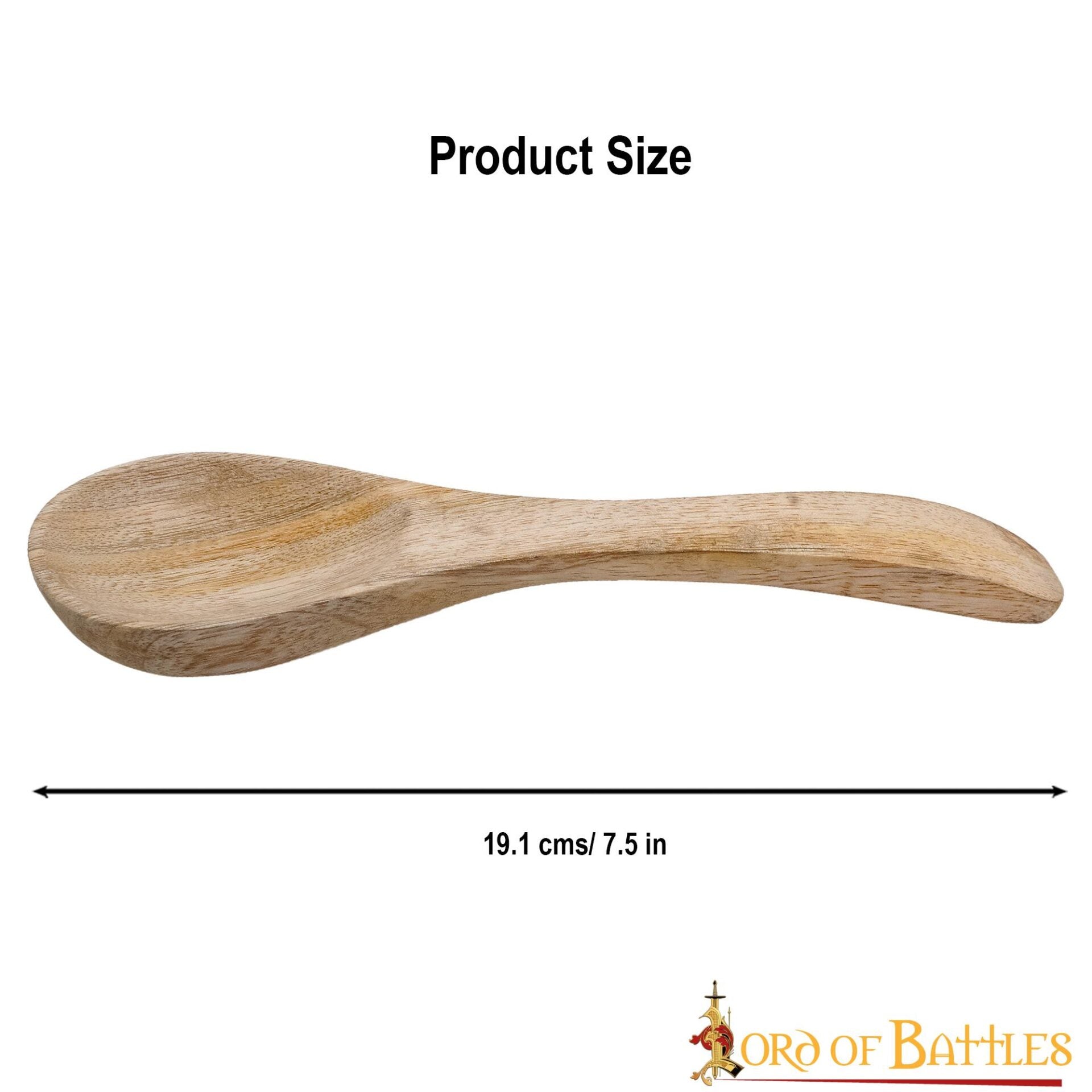 Cuchara Medieval Funcional de Madera Hecha a Mano con Madera Auténtica - Imagen 3