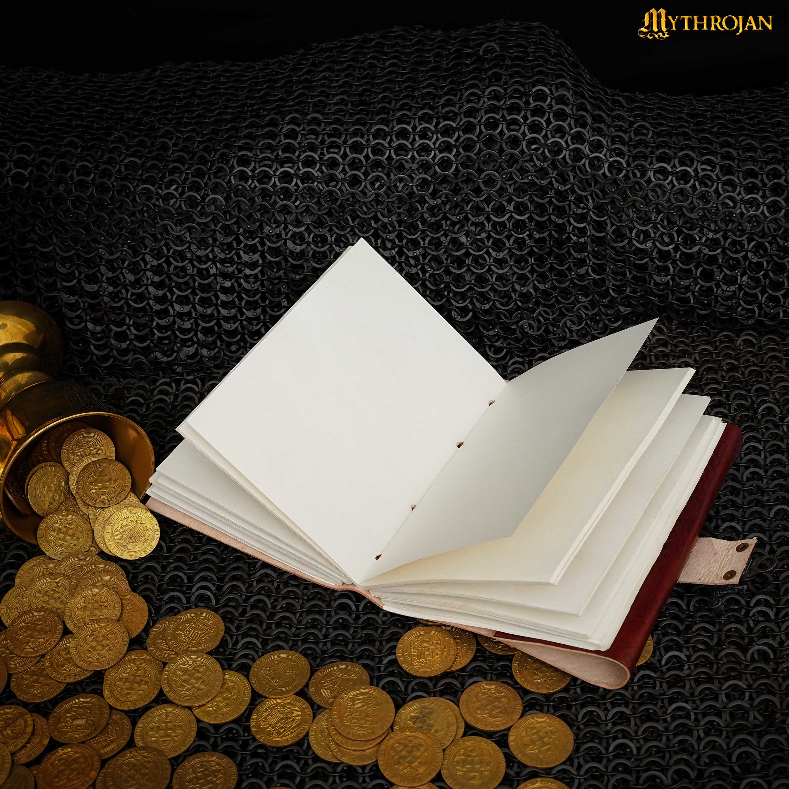 Mythrojan Diosa Medieval Diario de Cuero con Cerradura 5 X 7 Pulgadas Hecho a Mano Vintage Diario Notebook - Imagen 3