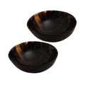 Mythrojan Cuenco Pequeño Artesanal de Cuerno de Buey Natural Set de 2 - Imagen 1