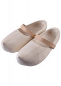 3133000100 Sapatos medievais de madeira com tiras de couro
