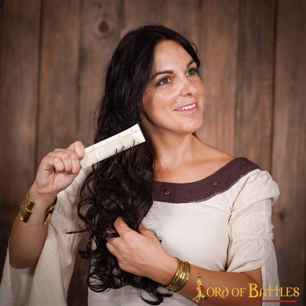 Peine Medieval de Hueso Auténtico Accesorio Artesanal de Hueso Auténtico - Imagen 7