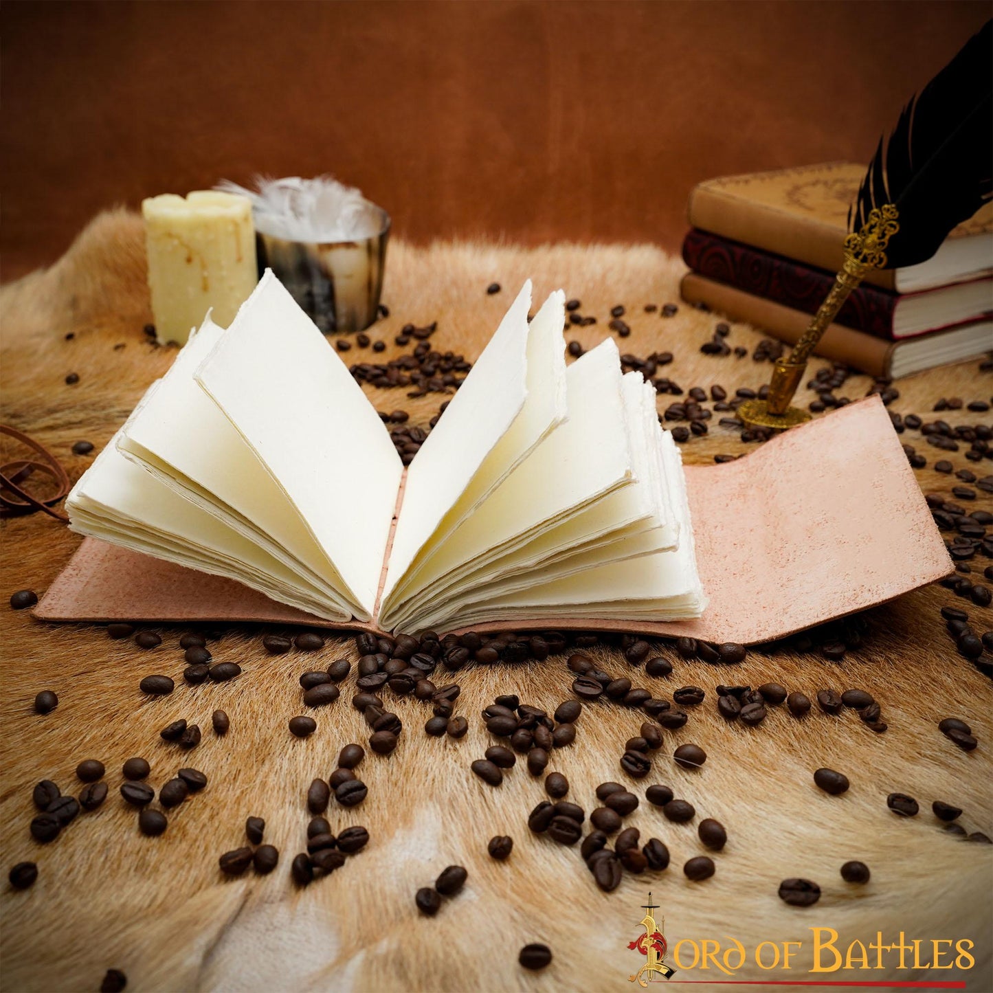 Diario Medieval de Cuero Diario de Cuero Auténtico Hecho a Mano - Imagen 6