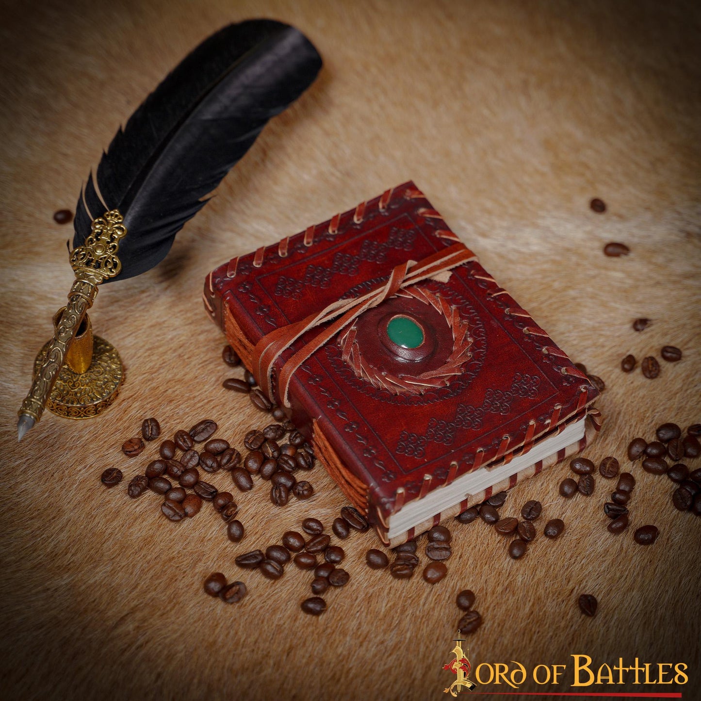 Diario Medieval de Cuero Diario de Cuero Auténtico Hecho a Mano - Imagen 15