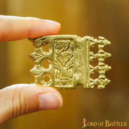 Viking Belt Chape - Punta de Latón Ornamentada para Cinturón - Imagen 5