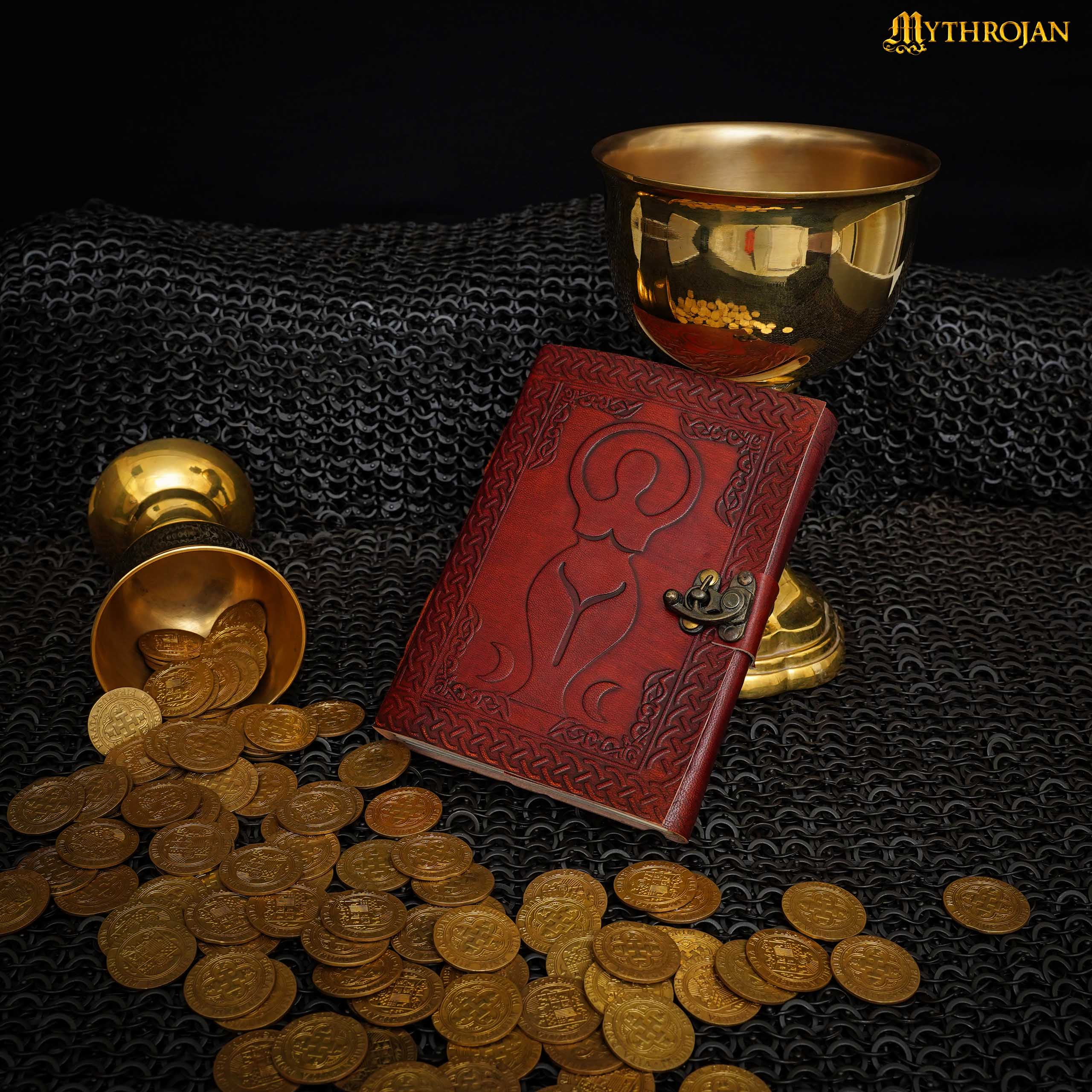 Mythrojan Diosa Medieval Diario de Cuero con Cerradura 5 X 7 Pulgadas Hecho a Mano Vintage Diario Notebook - Imagen 4