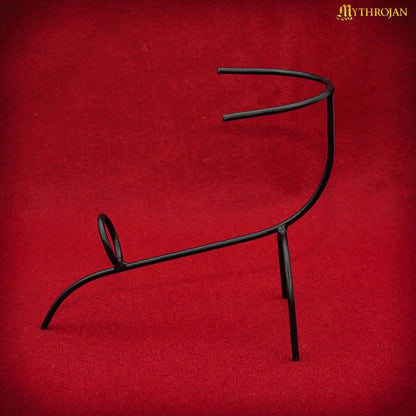 Mythrojan Forjado a Mano para Beber Ale Horn Rack Mead Horn Stand - Imagen 3