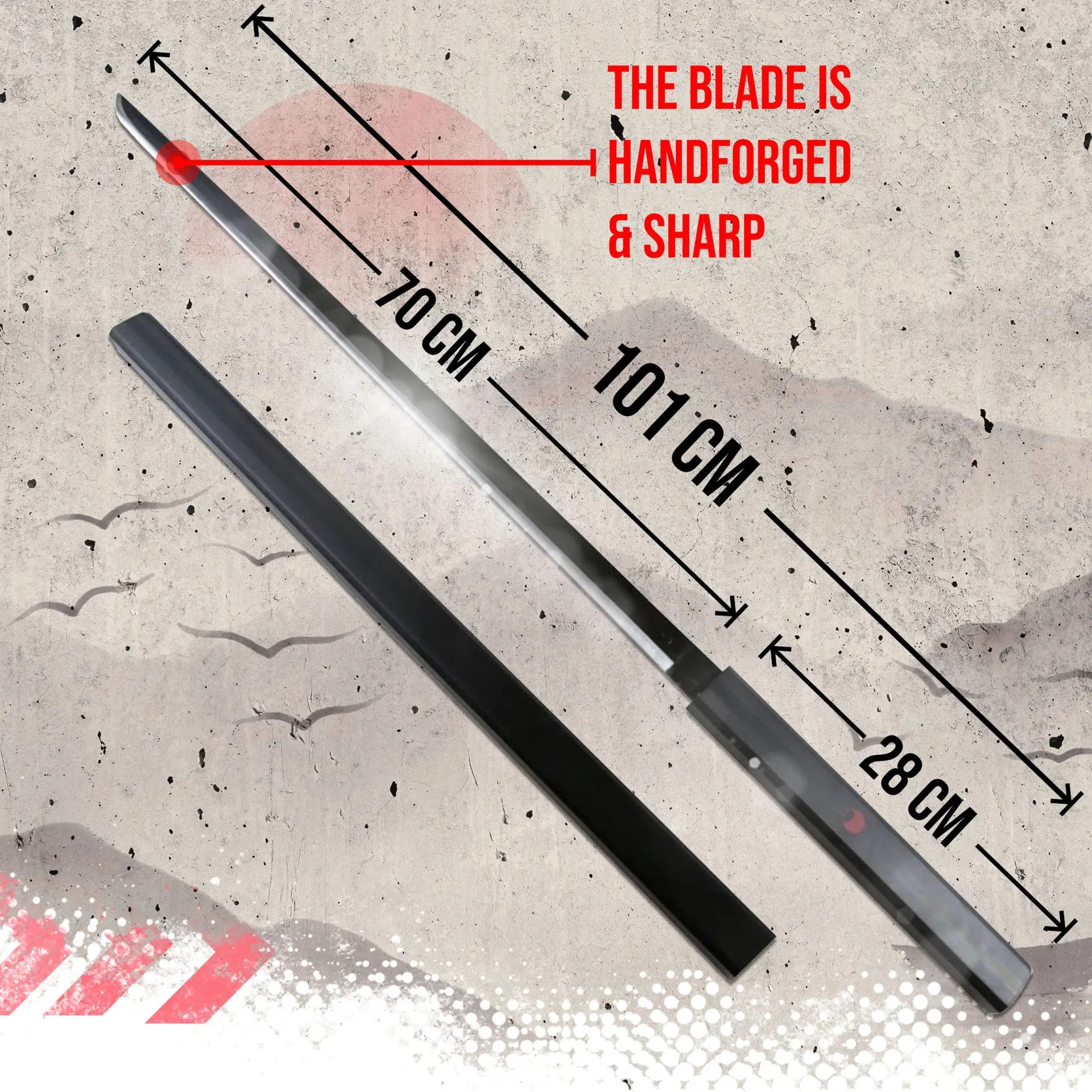 Katana funcional Afilada Negra de Sasuke Uchiha Naruto
