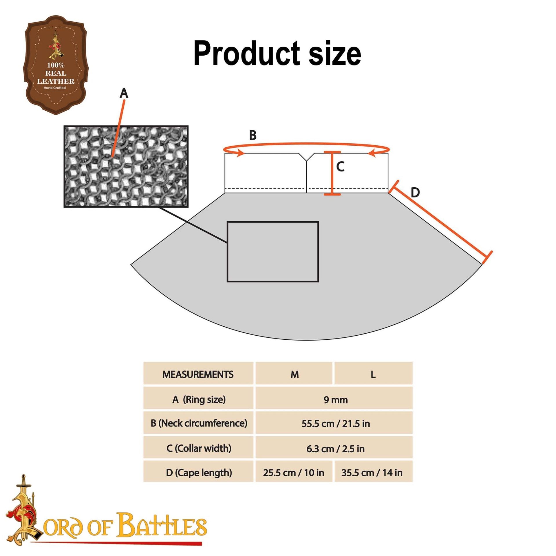 Aventail Medieval - Anillos Planos de Acero Suave, Redondos Remachados con Banda de Cuero Natural | 9mm 17g - Imagen 9