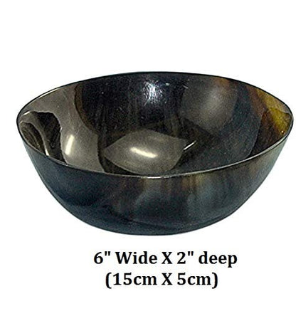 Mythrojan Cuenco Pequeño de Cuerno de Buey Natural Hecho a Mano - Imagen 2
