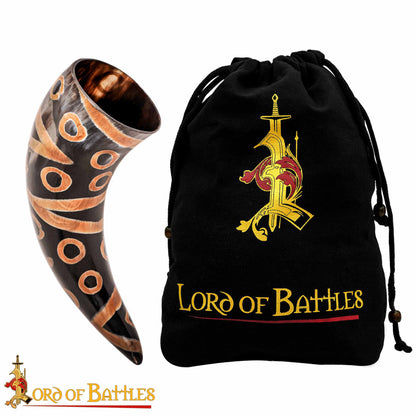 Cuerno Medieval para Beber 400 - 500 Ml Cuerno de Buey Auténtico Hecho a Mano - Imagen 1