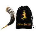 Cuerno para Beber Vikingo Medieval de 300 - 400 Ml con Accesorios de Latón Hecho a Mano con Auténtico Cuerno de Buey - Imagen 1