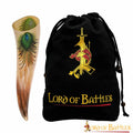 "la Pluma Mística" Cuerno para Beber 500 - 600 Ml Cuerno de Buey Auténtico Hecho a Mano - Descatalogado - Imagen 1