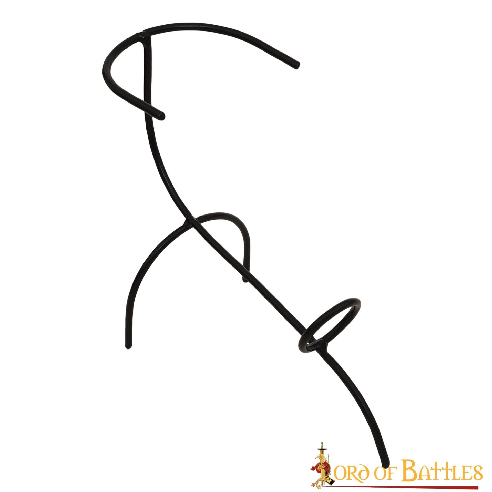 Soporte de Hierro Forjado a Mano para Cuernos Curvados Vikingos y Medievales - Accesorio Rústico para Mesa y Banquete - Imagen 1