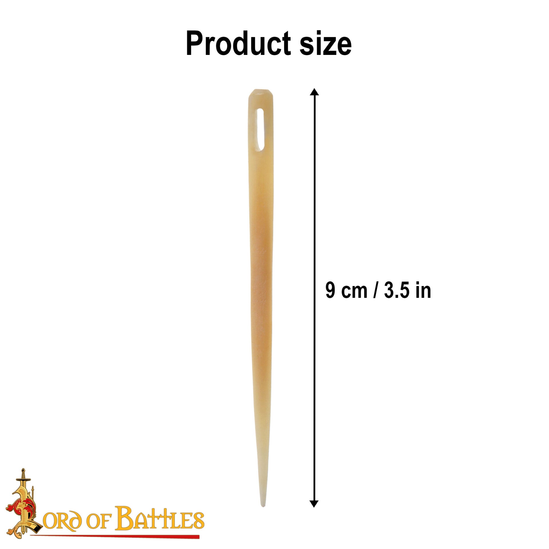 Aguja Medieval de Bordar Hecha a Mano de Hueso Auténtico Accesorio Funcional - Imagen 3