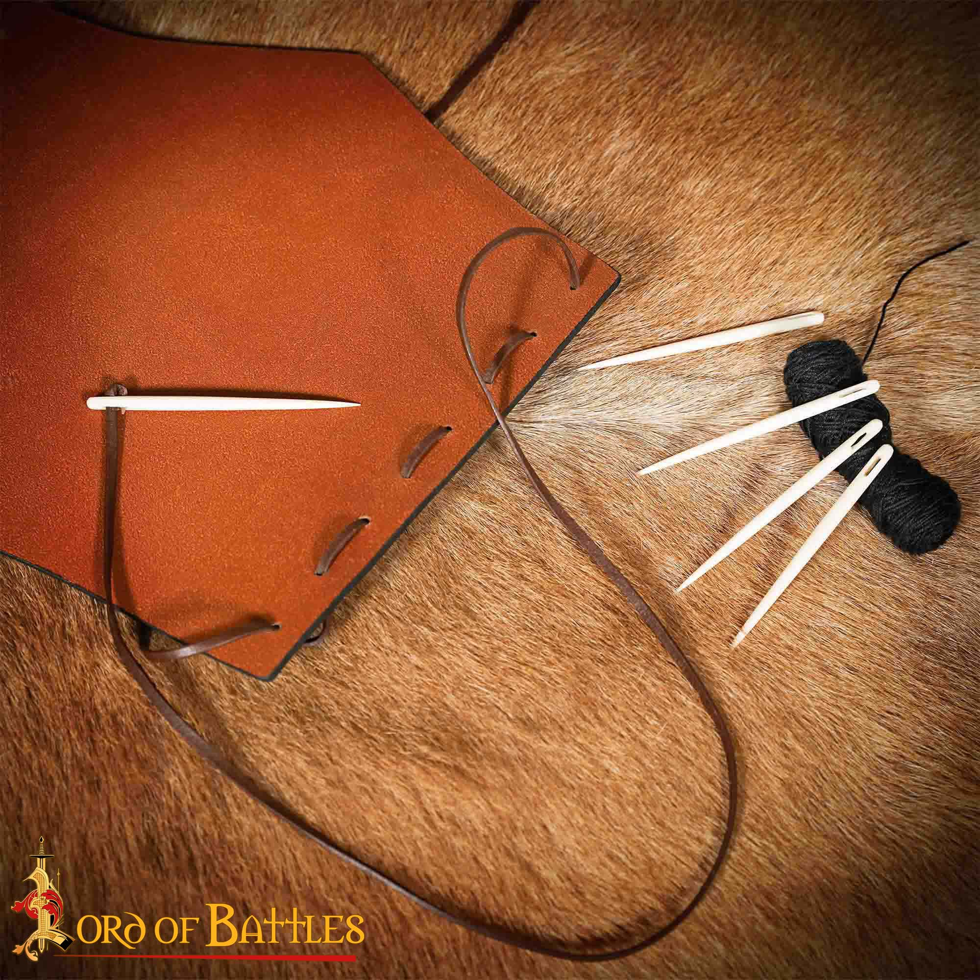 Aguja Medieval de Bordar Hecha a Mano de Hueso Auténtico Accesorio Funcional - Imagen 6