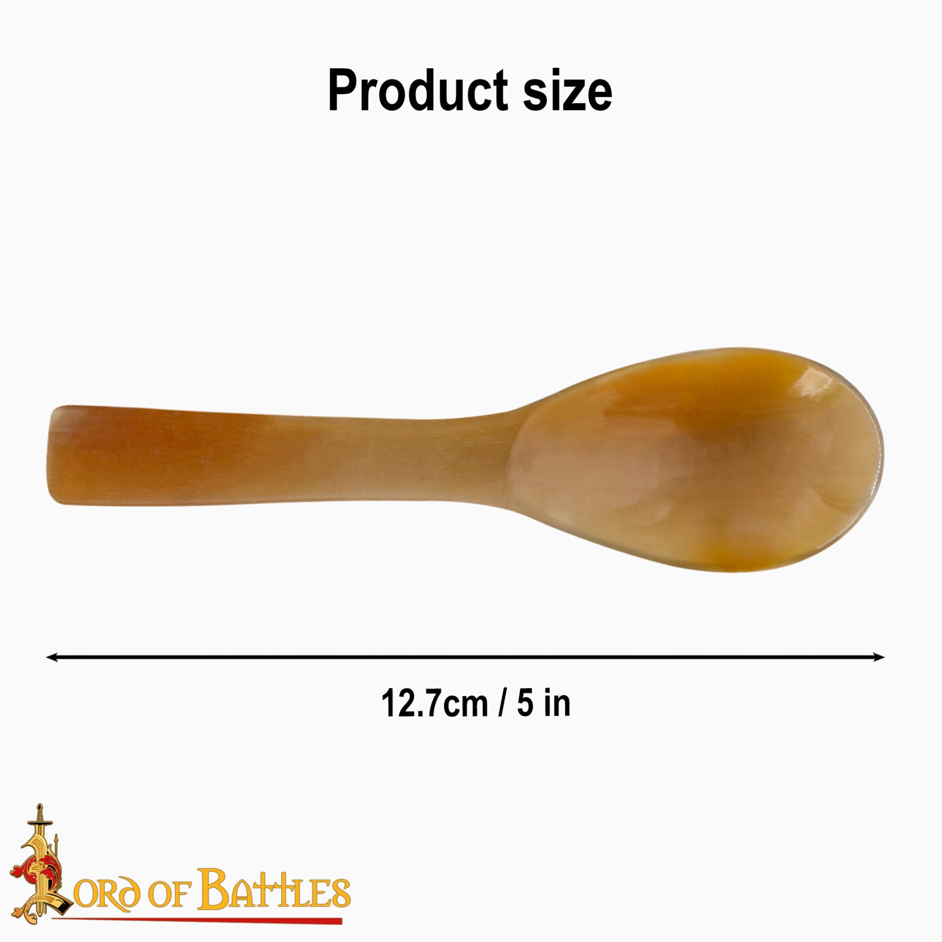 Juego de 2 Cucharas Medievales de Cuerno de Buey Auténtico - Imagen 3