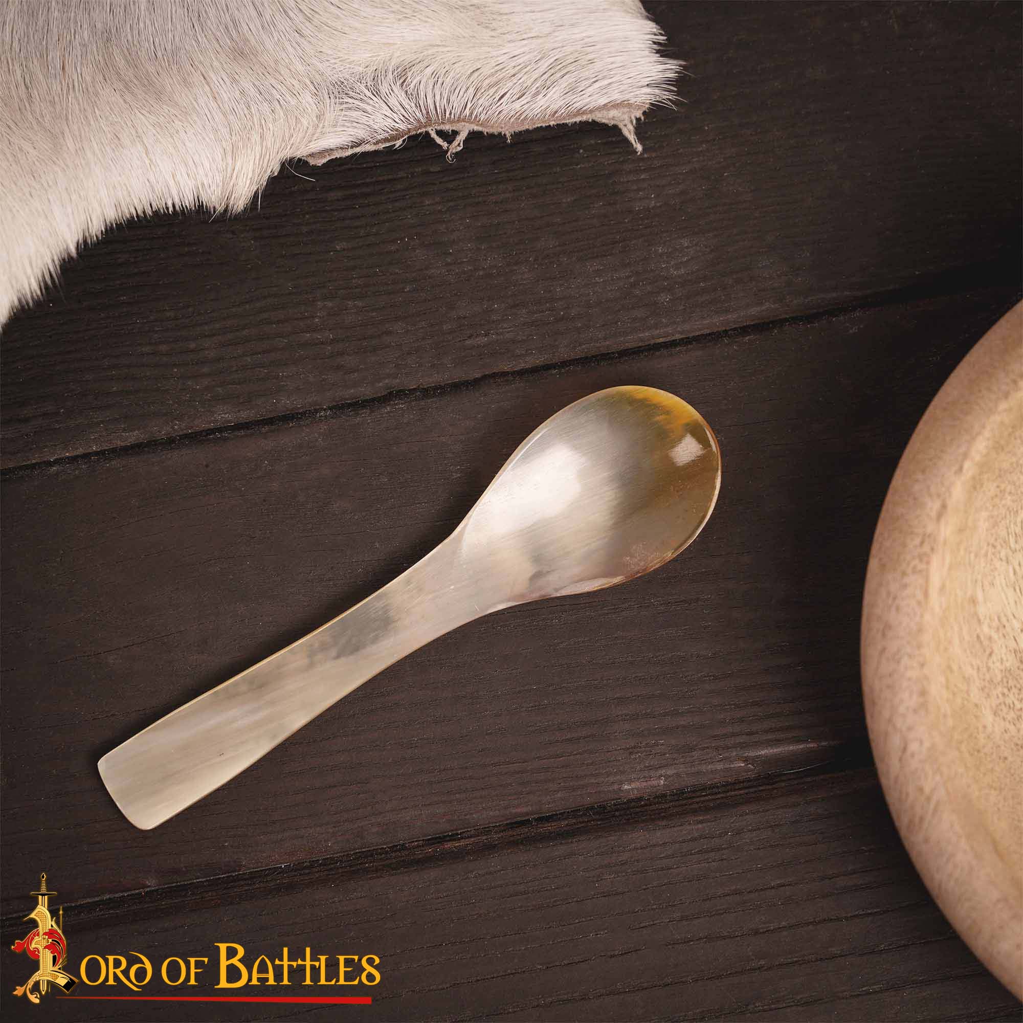 Juego de 2 Cucharas Medievales de Cuerno de Buey Auténtico - Imagen 6