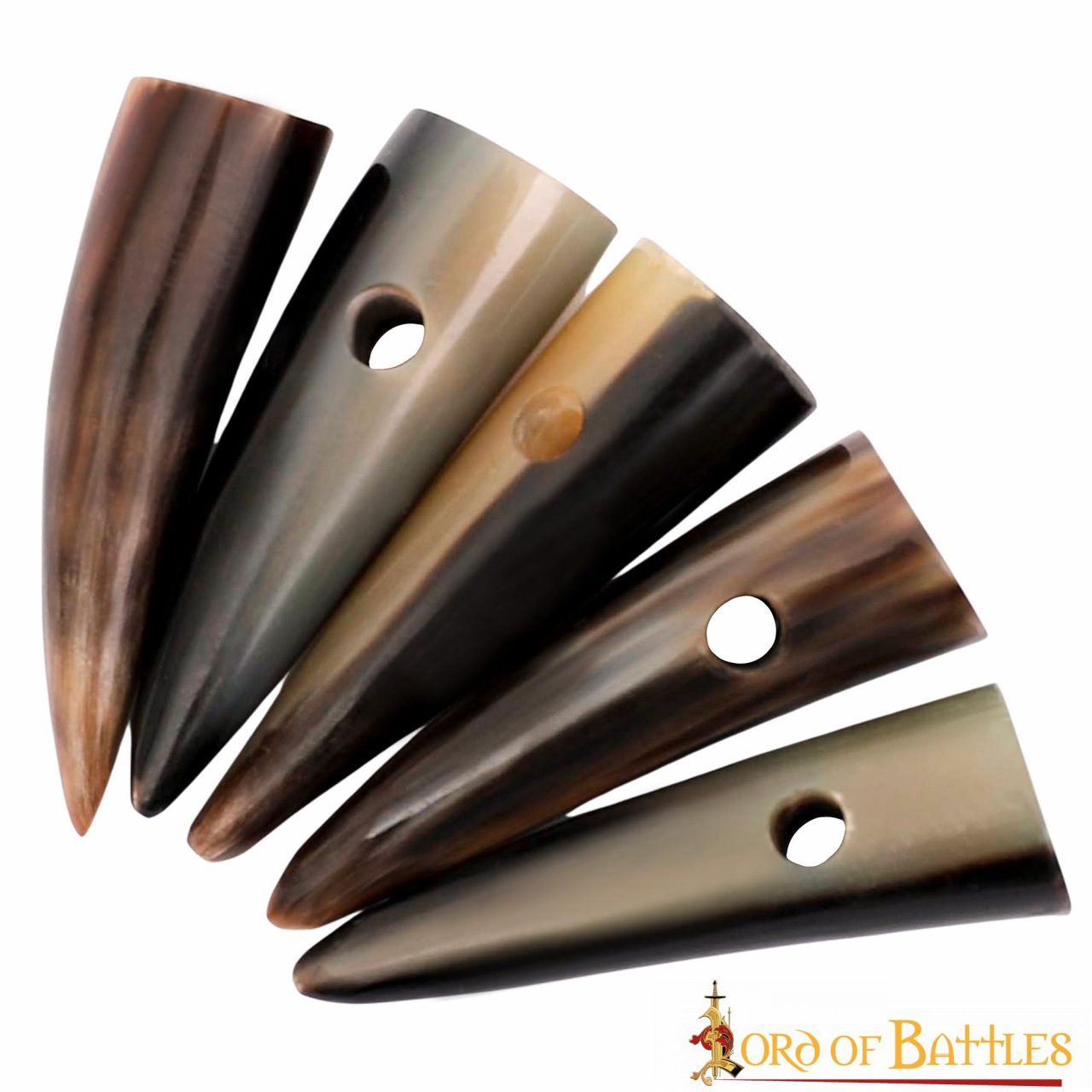 Juego de 5 Botones de Palanca de Cuerno Pulido Estilo Vikingo - Acabado a Mano con Cuerno de Buey Natural - Imagen 12