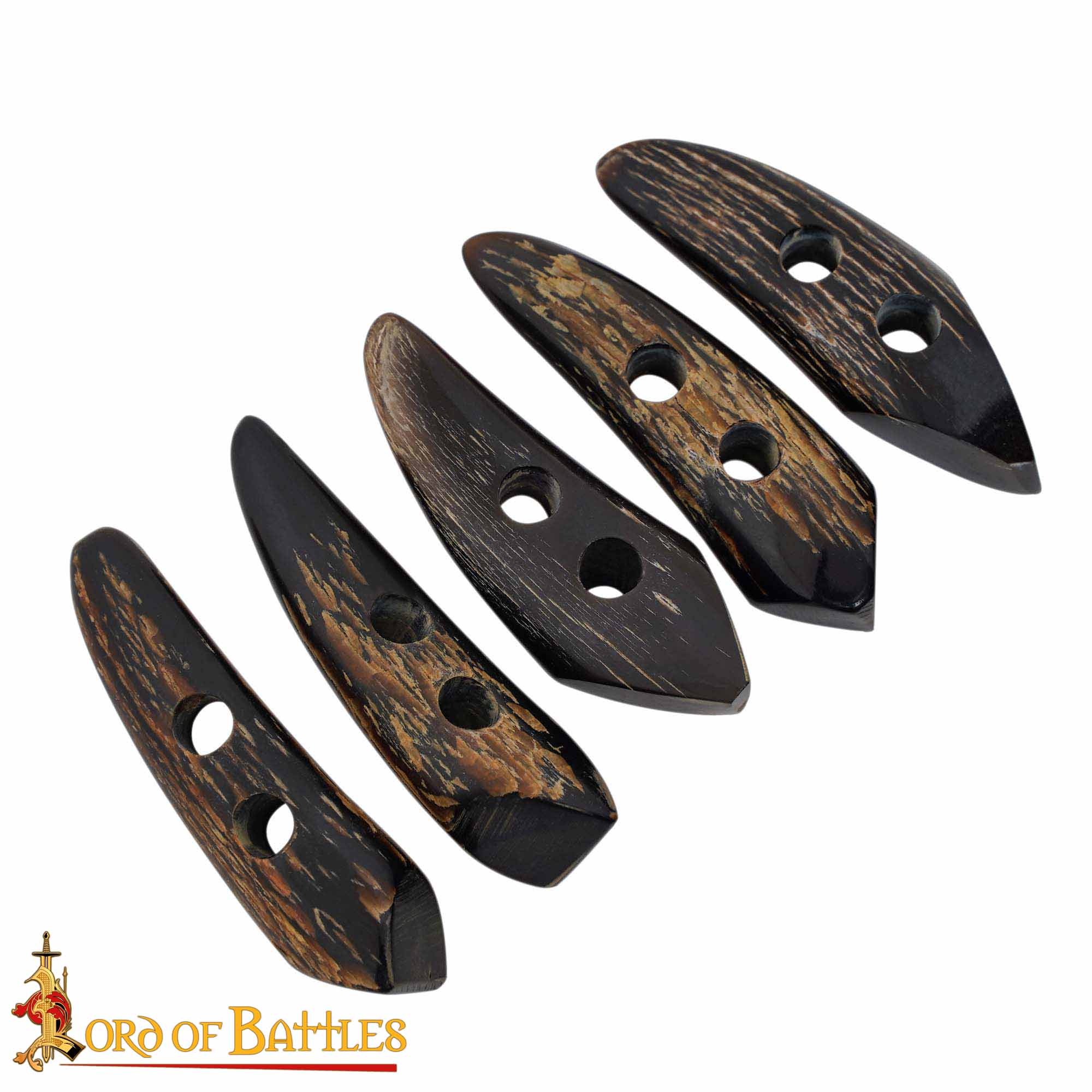 Juego de Aldabas de Cuerno de Buey de Bordes Afilados - 5 Piezas - Cierres Artesanales de 2 Pulgadas con Acabado Rugoso Natural - Imagen 11