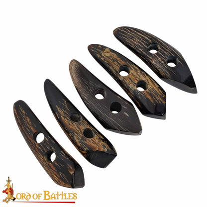 Juego de Aldabas de Cuerno de Buey de Bordes Afilados - 5 Piezas - Cierres Artesanales de 2 Pulgadas con Acabado Rugoso Natural - Imagen 11