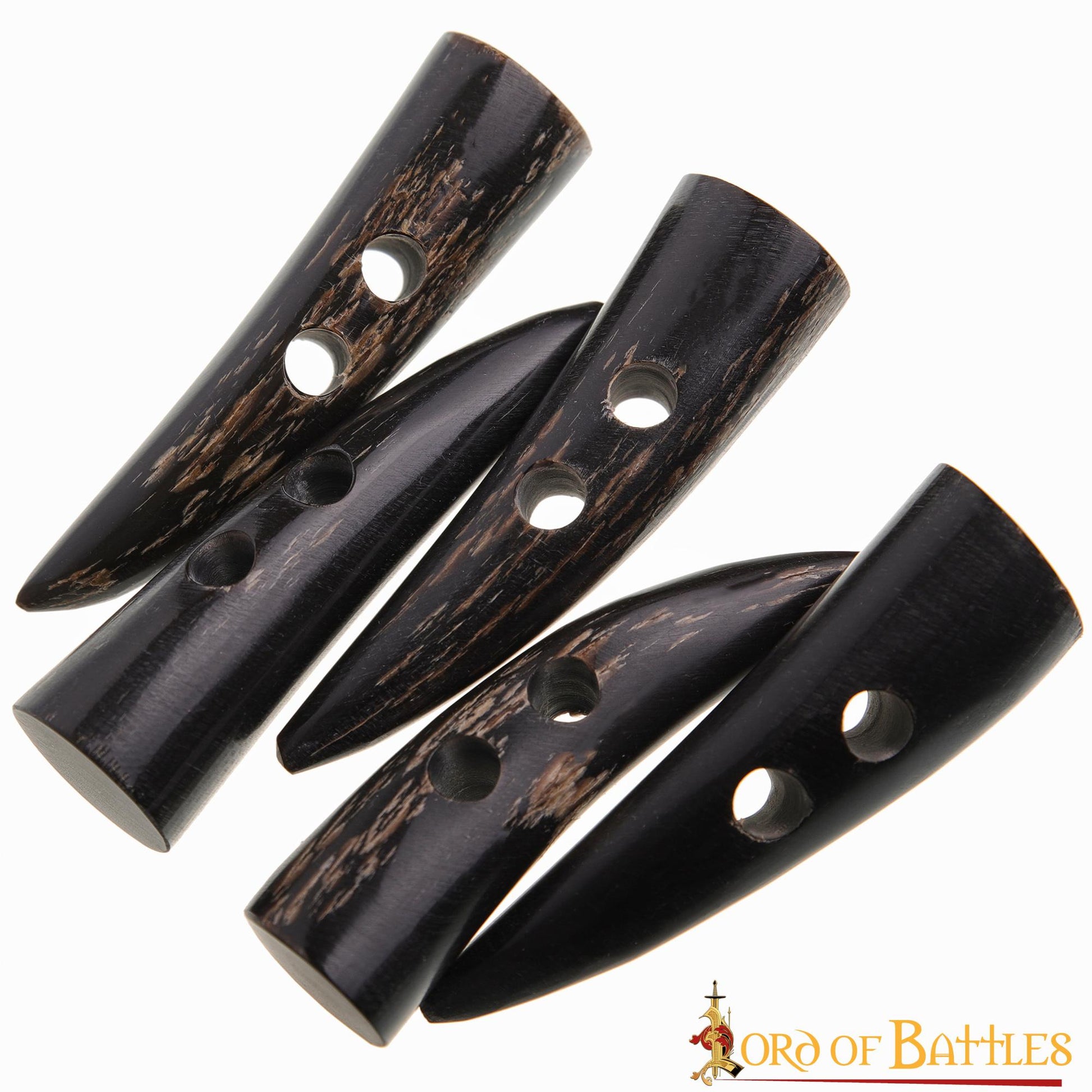 Toggles Medievales Vikingos de Cuerno de Buey - Juego de 5 Cierres Artesanales de Cuerno Natural - Imagen 16