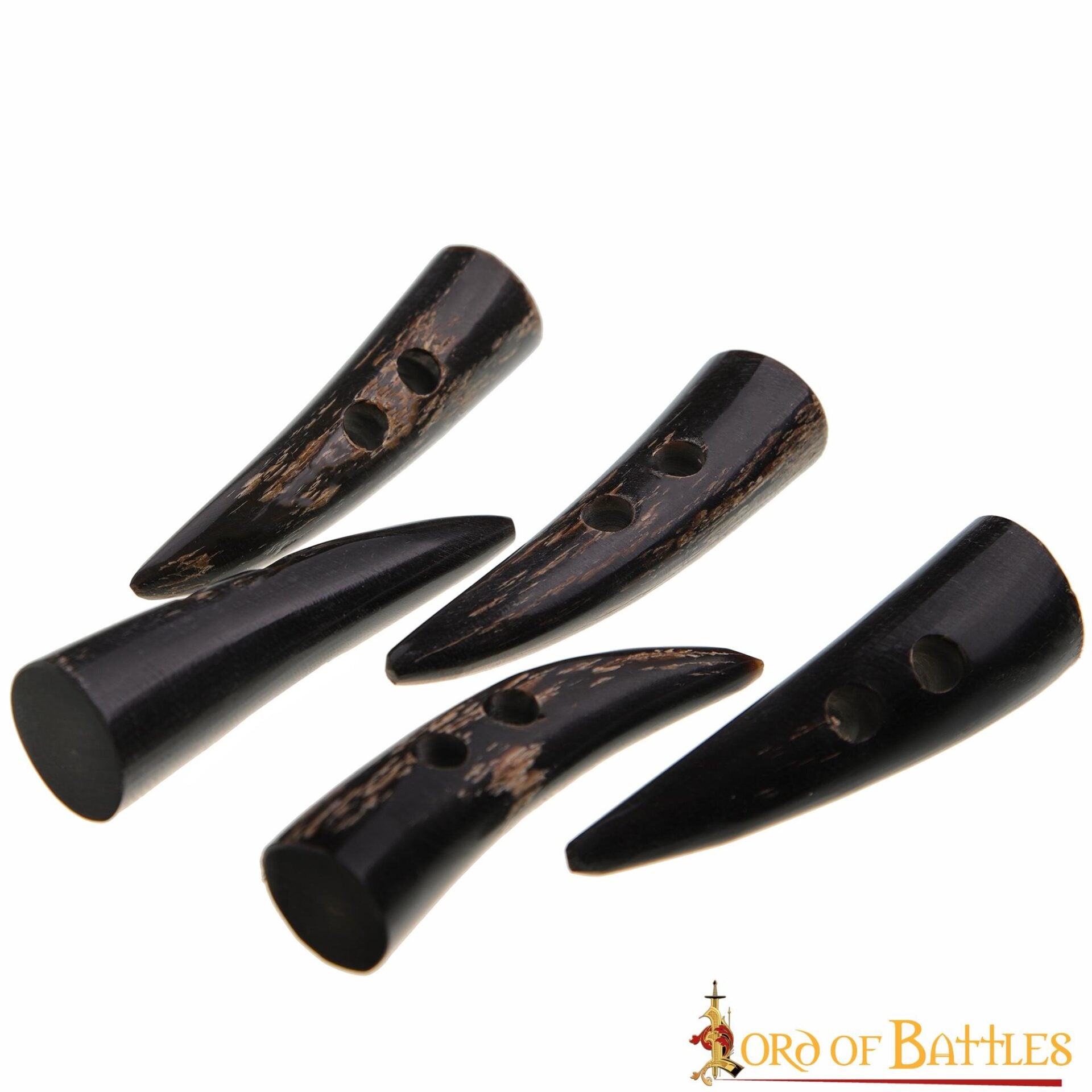 Toggles Medievales Vikingos de Cuerno de Buey - Juego de 5 Cierres Artesanales de Cuerno Natural - Imagen 9