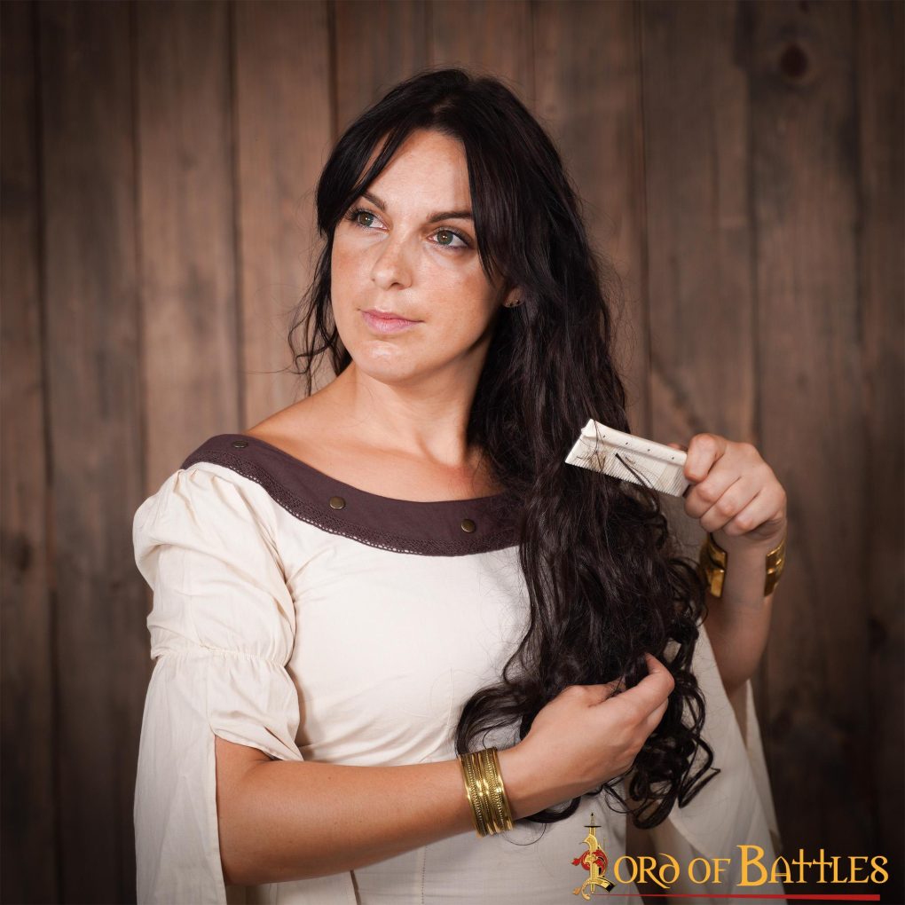 Peine Medieval de Hueso Auténtico Accesorio Artesanal de Hueso Auténtico - Imagen 6