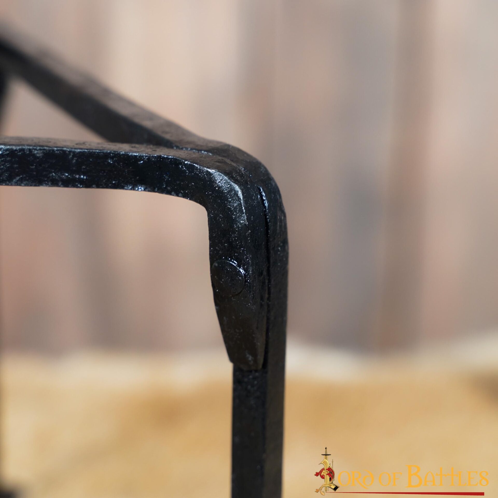 Trípode de Hierro Forjado a Mano - 9 Pulgadas Acabado Negro - Soporte Medieval para Olla de Campamento - Imagen 14