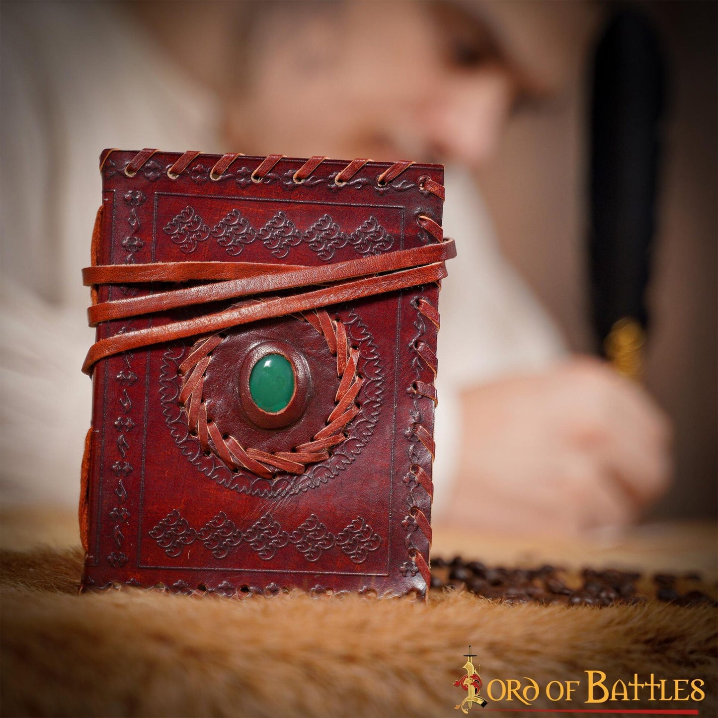Diario Medieval de Cuero Diario de Cuero Auténtico Hecho a Mano - Imagen 14